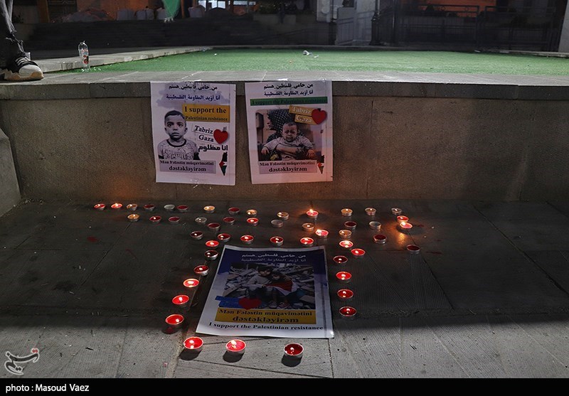 تجمع مردمی در حمایت از مردم مظلوم غزه - تبریز 