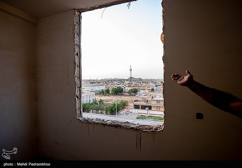 وضعیت ساختمان عدالت ۲ اهواز یکسال بعد از ریزش متروپل