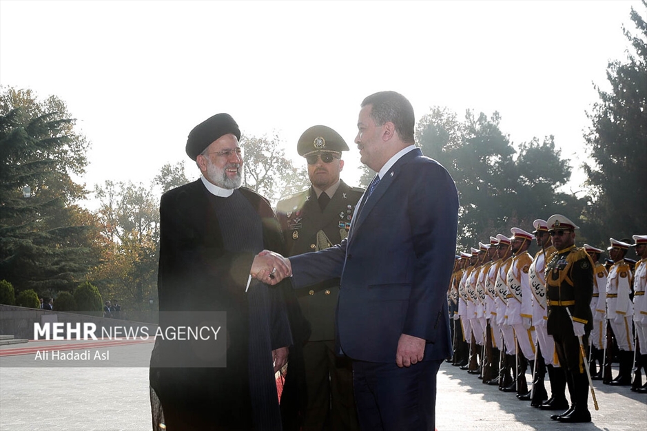 مراسم استقبال رسمی رئیس جمهور از نخست وزیر عراق