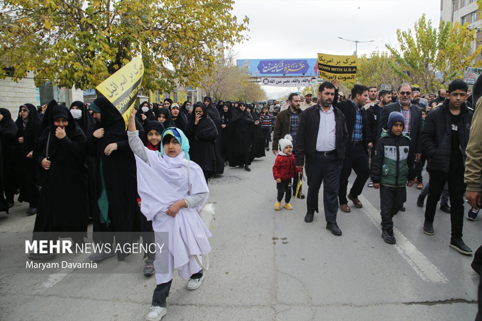 راهپیمایی حمایت از مردم فلسطین در بجنورد