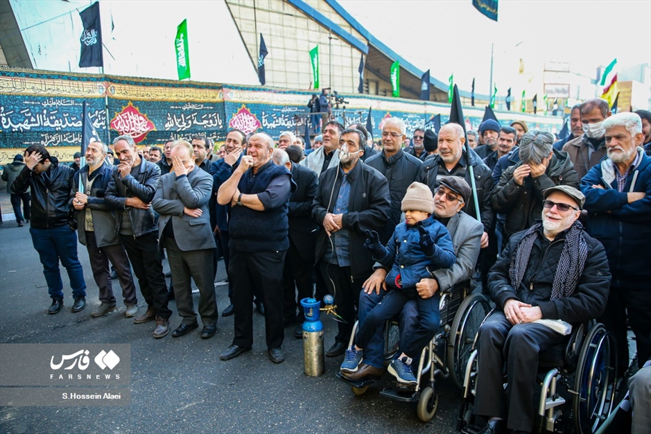 عزاداری شهادت حضرت زهرا (س) در میدان هفت تیر