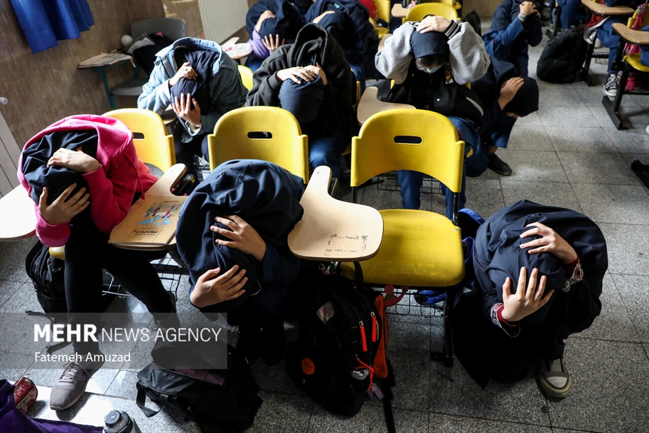 مانور سراسری زلزله در مدارس