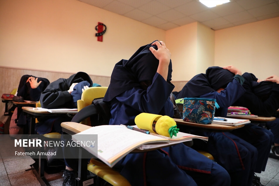 مانور سراسری زلزله در مدارس