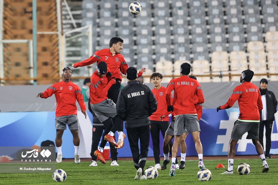 تمرین و نشست خبری سرمربی تیم فوتبال الدحیل