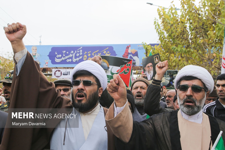 راهپیمایی حمایت از مردم فلسطین در بجنورد