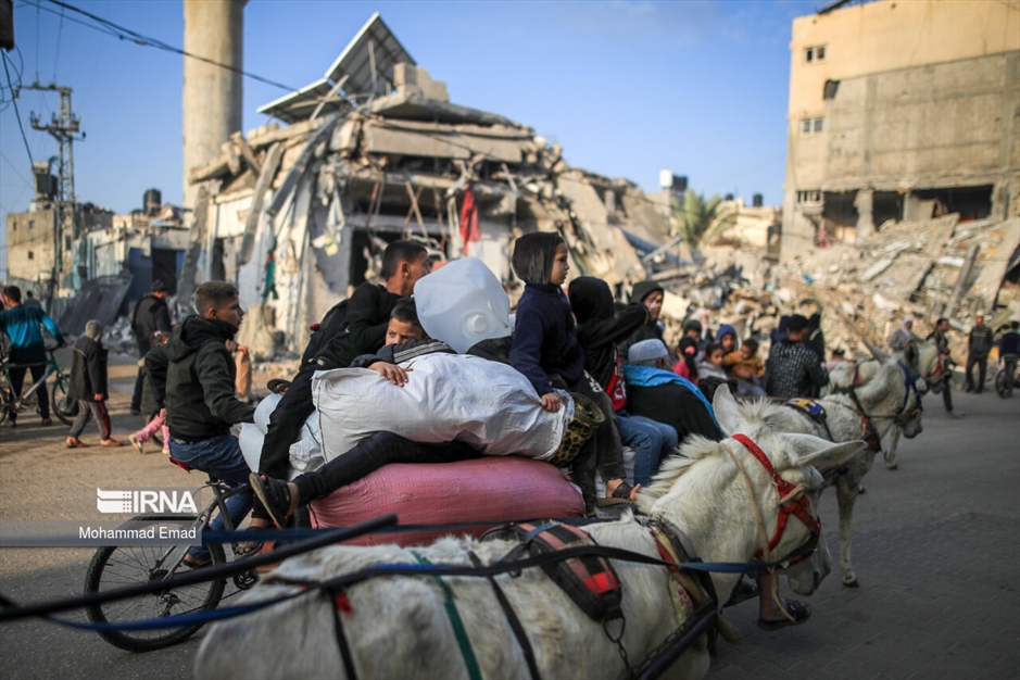 کوچ دوباره مردم غزه به مناطق امن