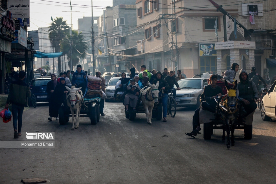 کوچ دوباره مردم غزه به مناطق امن