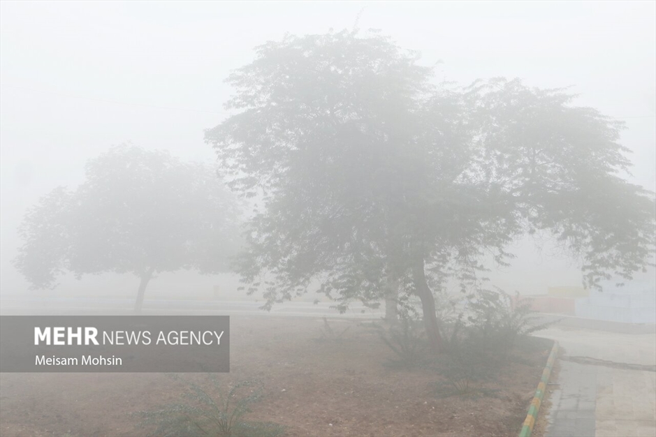 مه صبحگاهی در آبادان و خرمشهر