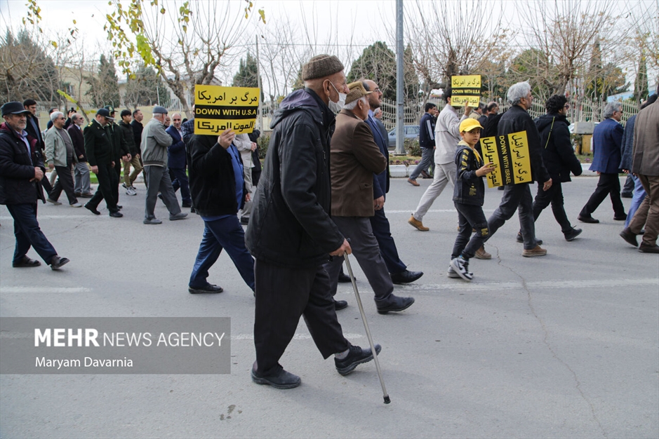 راهپیمایی حمایت از مردم فلسطین در بجنورد