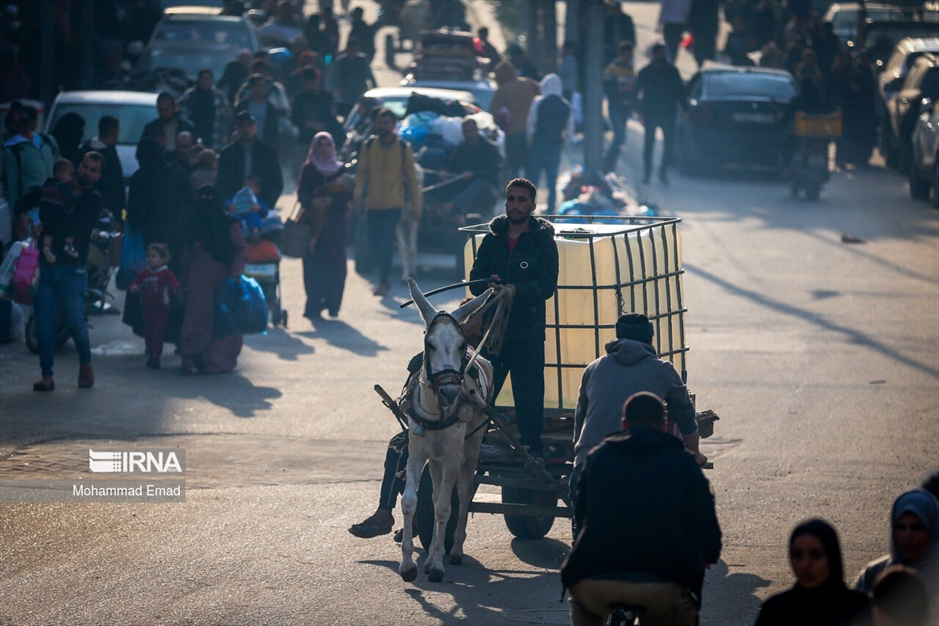 کوچ دوباره مردم غزه به مناطق امن