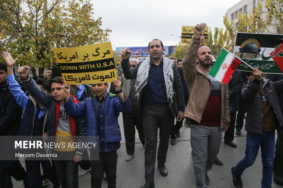 راهپیمایی حمایت از مردم فلسطین در بجنورد