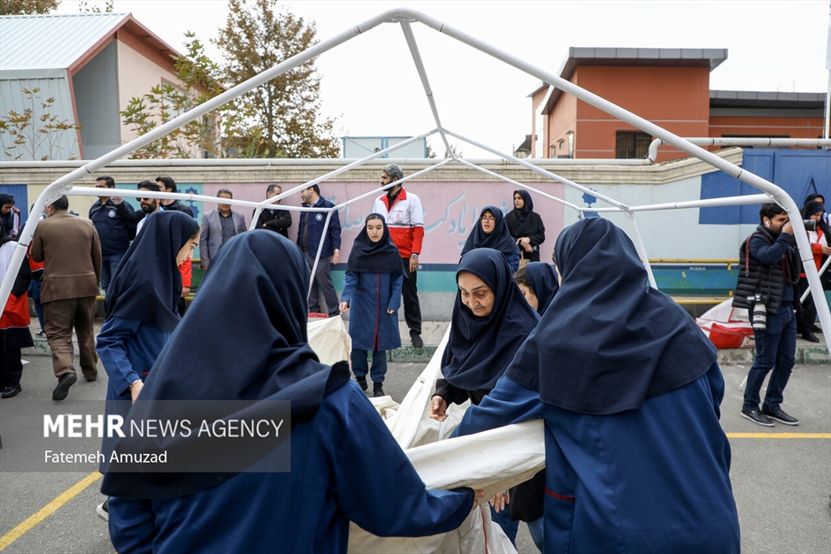 مانور سراسری زلزله در مدارس