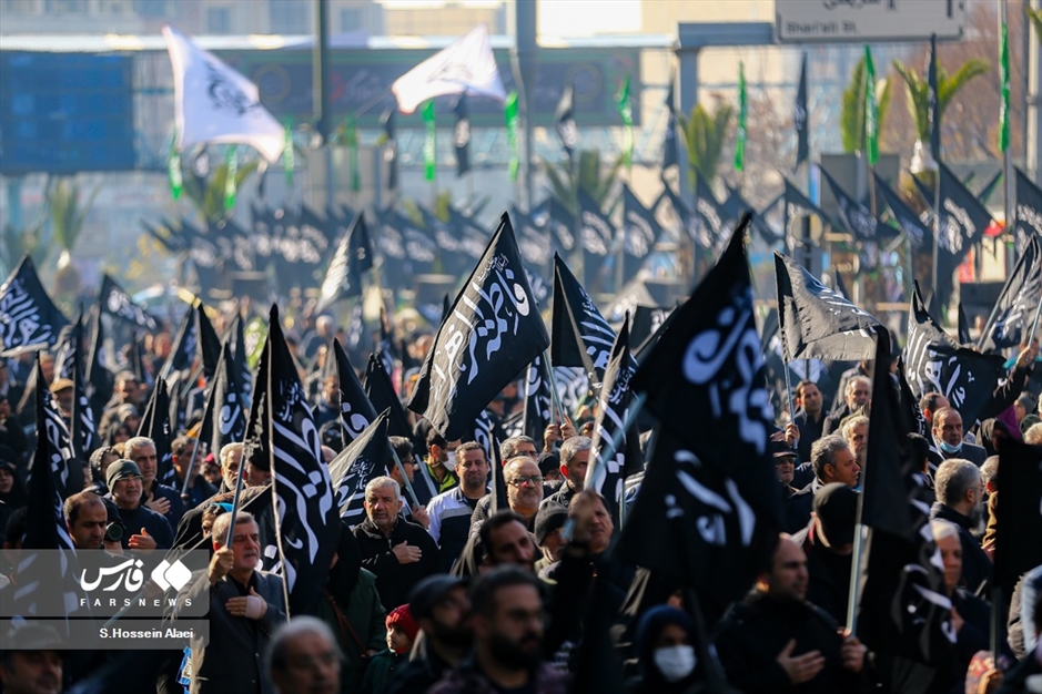 عزاداری شهادت حضرت زهرا (س) در میدان هفت تیر