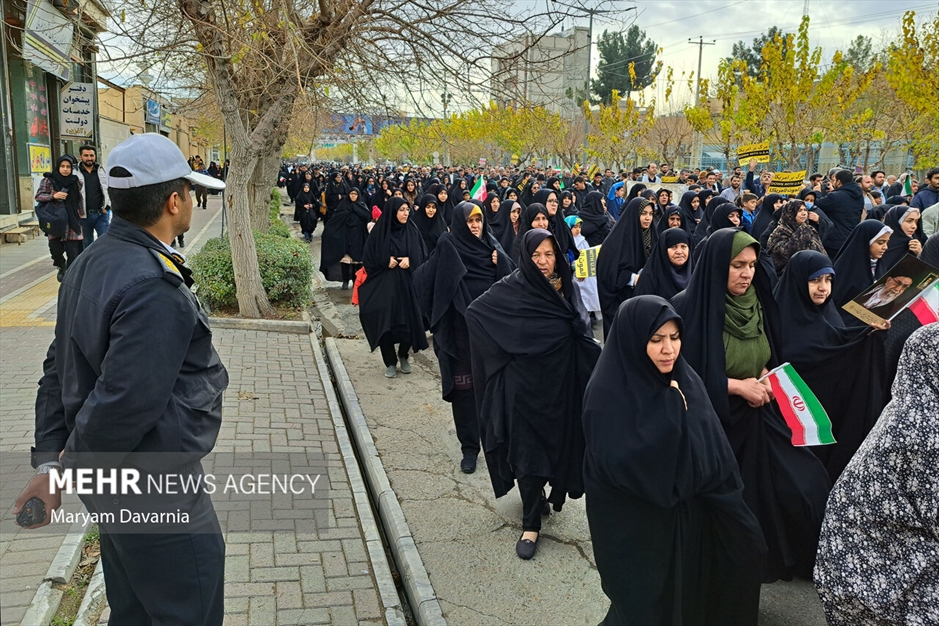 راهپیمایی حمایت از مردم فلسطین در بجنورد