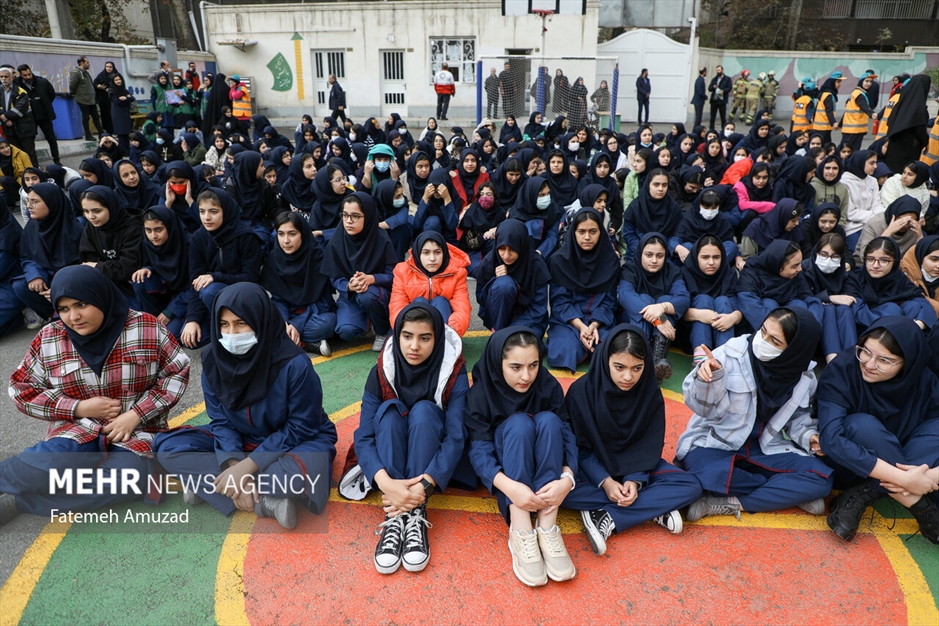 مانور سراسری زلزله در مدارس