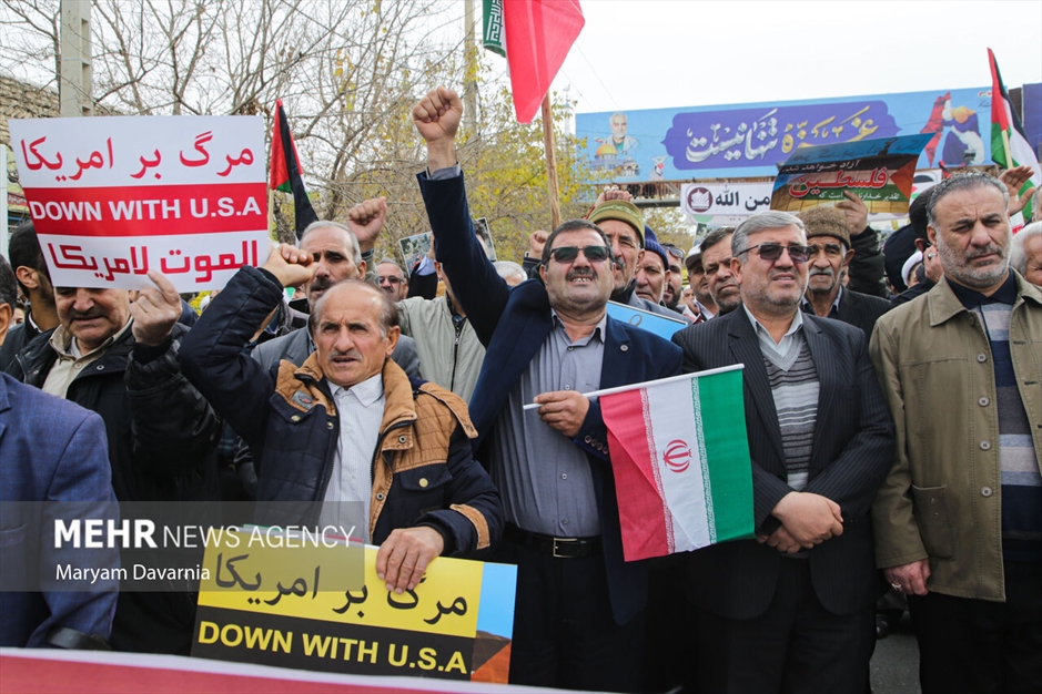 راهپیمایی حمایت از مردم فلسطین در بجنورد