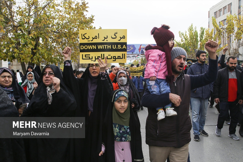راهپیمایی حمایت از مردم فلسطین در بجنورد