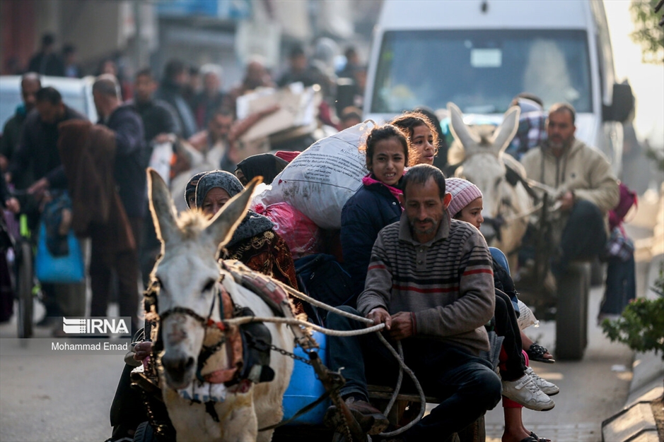 کوچ دوباره مردم غزه به مناطق امن