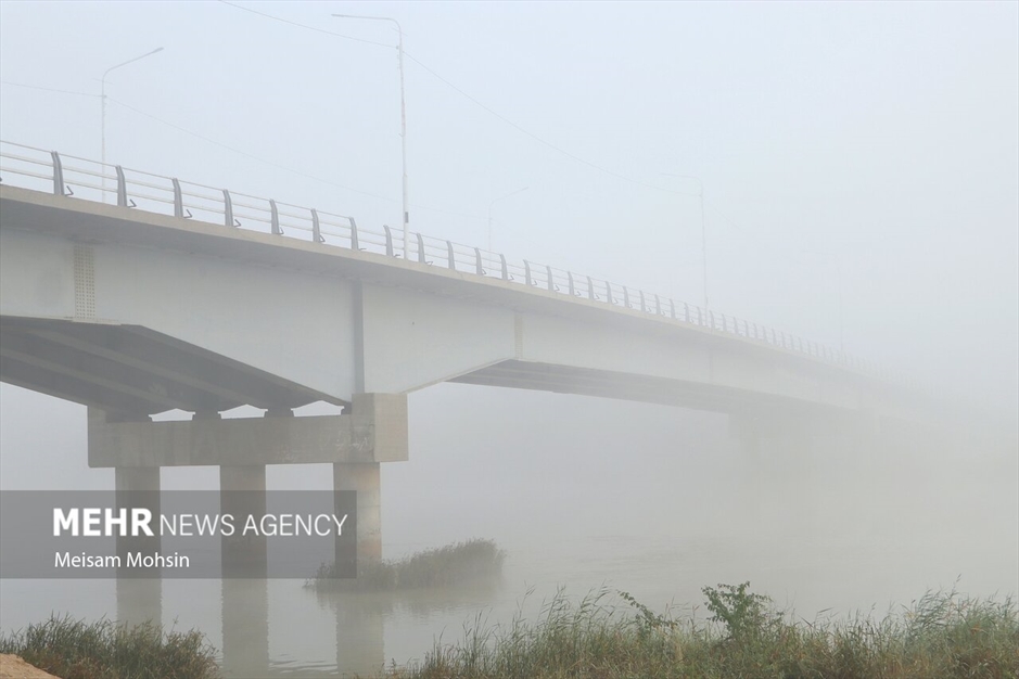 مه صبحگاهی در آبادان و خرمشهر