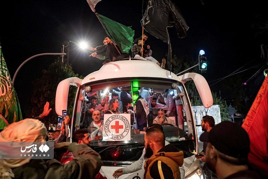 لحظات تاریخی آزادی اسرای فلسطینی