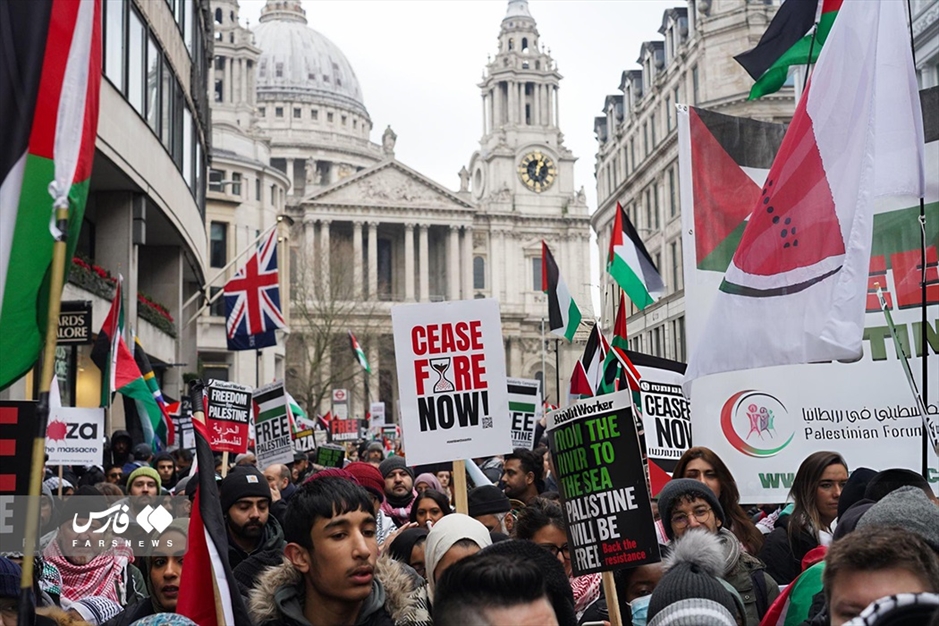 راهپیمایی لندنی‌ها برای «غزه»