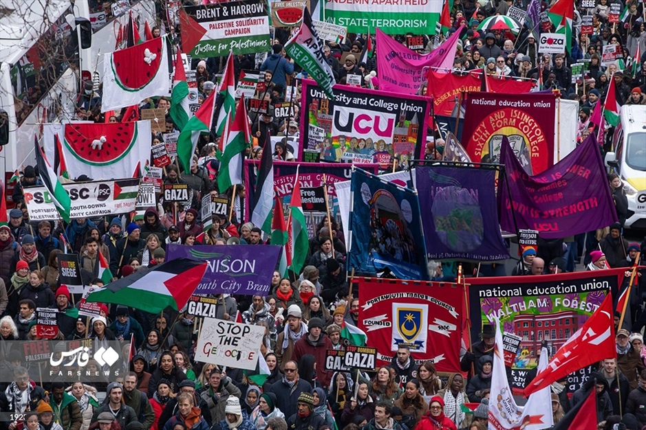 راهپیمایی لندنی‌ها برای «غزه»