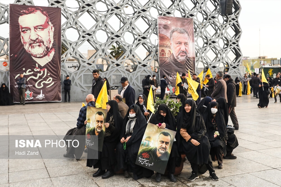 تشییع پیکر شهید سیدرضی موسوی در میدان امام حسین علیه‌السلام