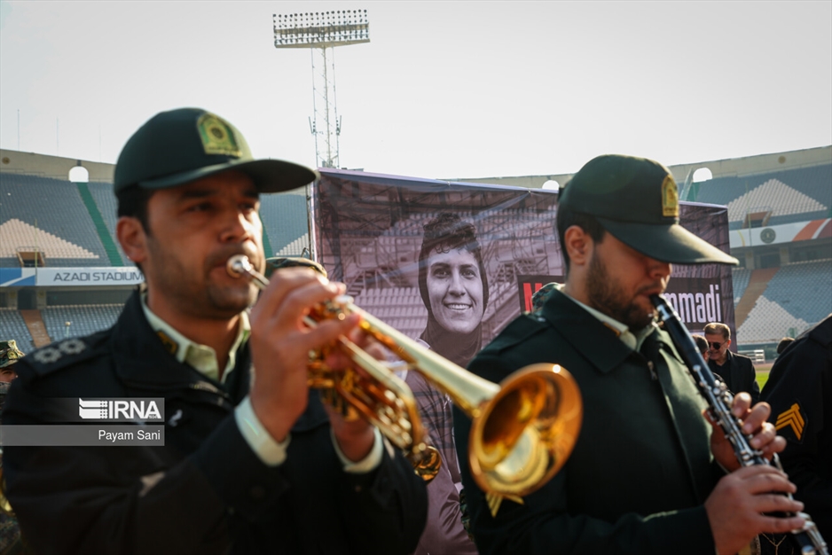 تشییع پیکر «ملیکا محمدی» در ورزشگاه آزادی