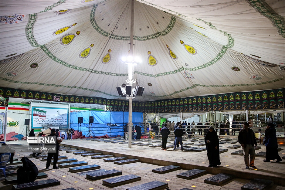 گلزار شهدای کرمان پس از خاکسپاری شهدا