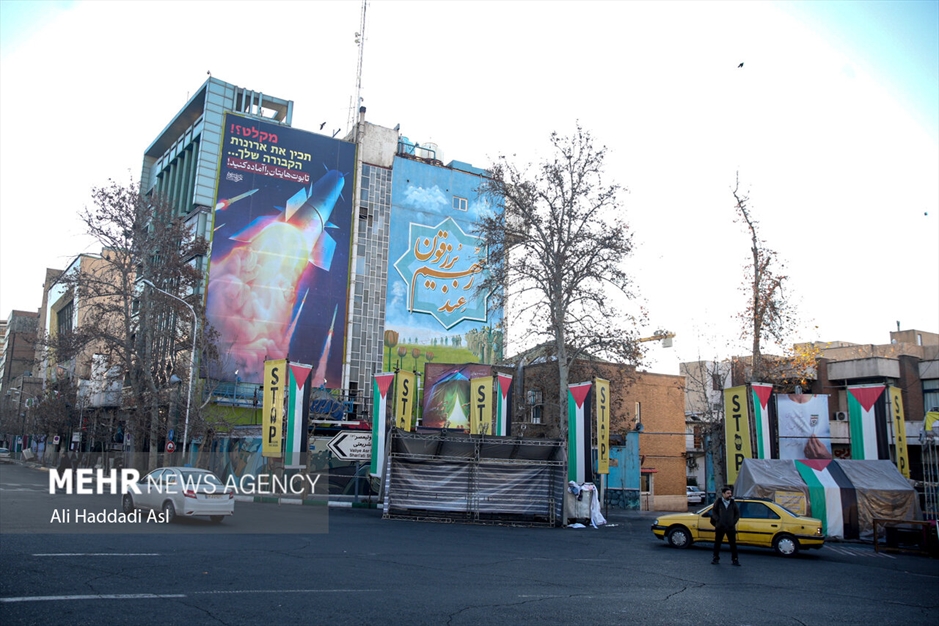 جدیدترین دیوارنگاره میدان فلسطین