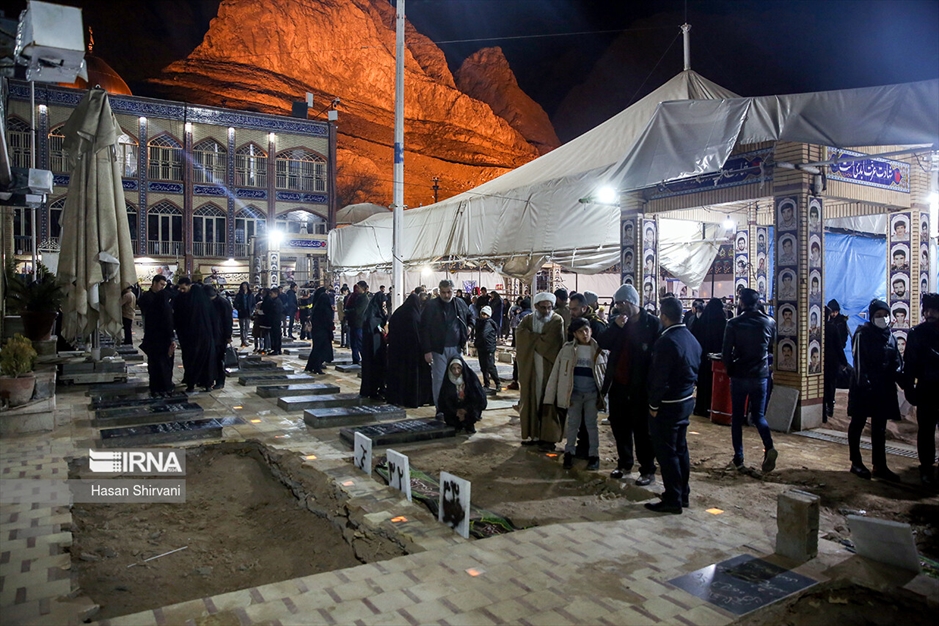 گلزار شهدای کرمان پس از خاکسپاری شهدا