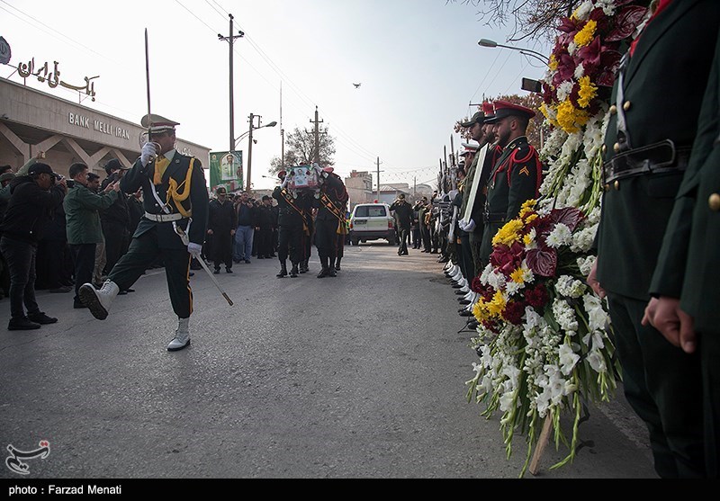 مراسم تشییع پیکر شهید شهریار بابایی - کرمانشاه