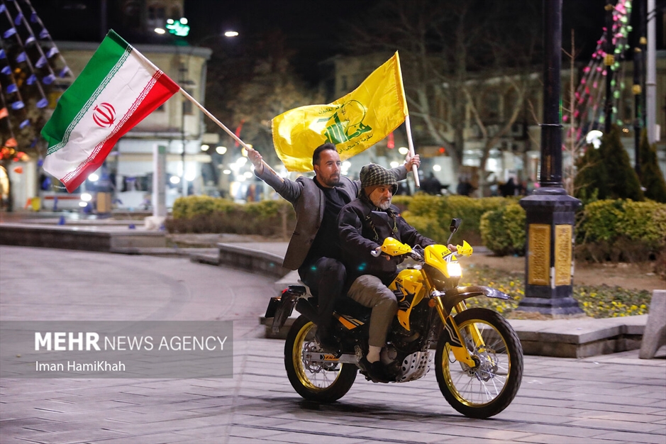تجمع شبانه مردم همدان در محکومیت حادثه تروریستی گلزارشهدا کرمان