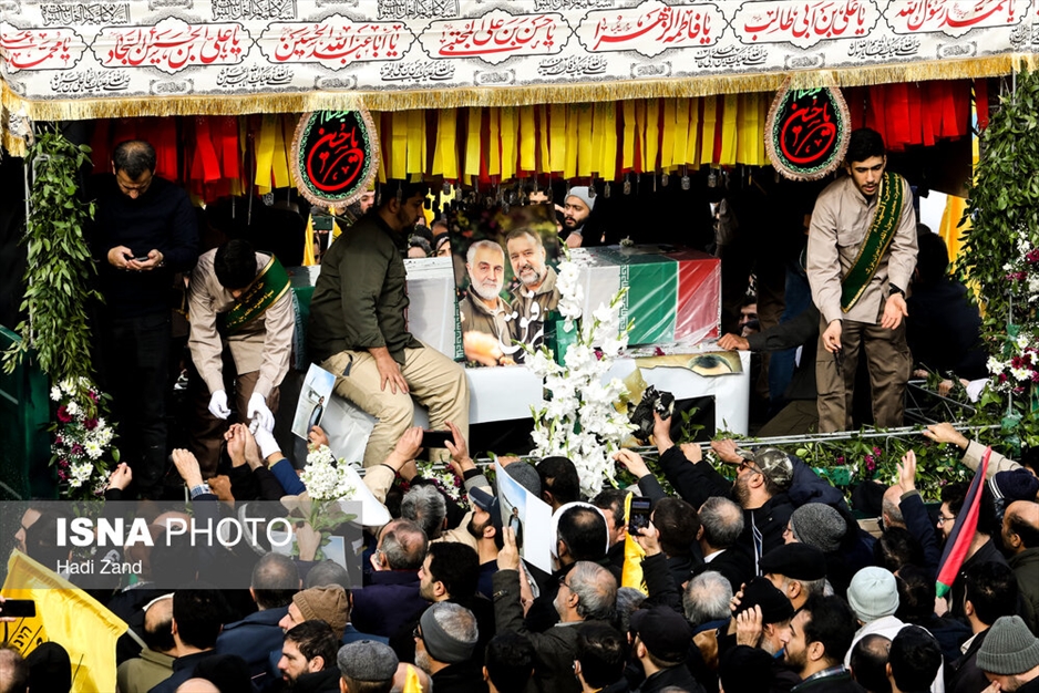 تشییع پیکر شهید سیدرضی موسوی در میدان امام حسین علیه‌السلام