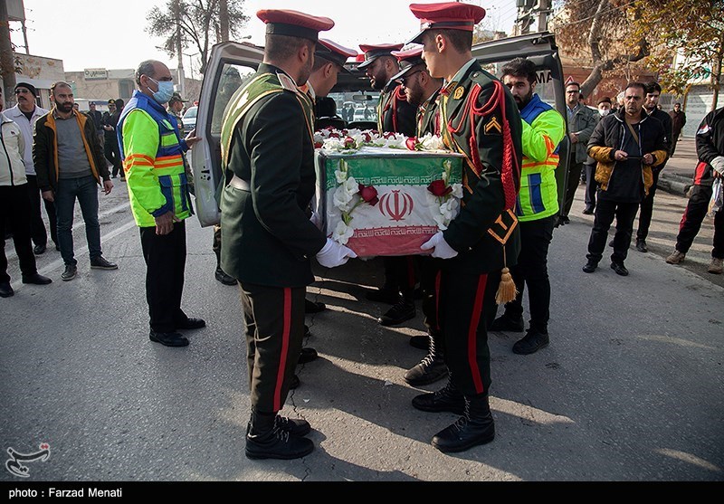 مراسم تشییع پیکر شهید شهریار بابایی - کرمانشاه