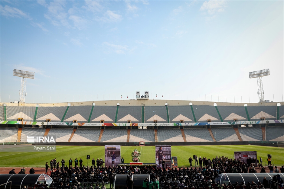 تشییع پیکر «ملیکا محمدی» در ورزشگاه آزادی