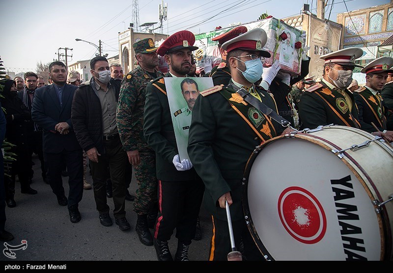 مراسم تشییع پیکر شهید شهریار بابایی - کرمانشاه