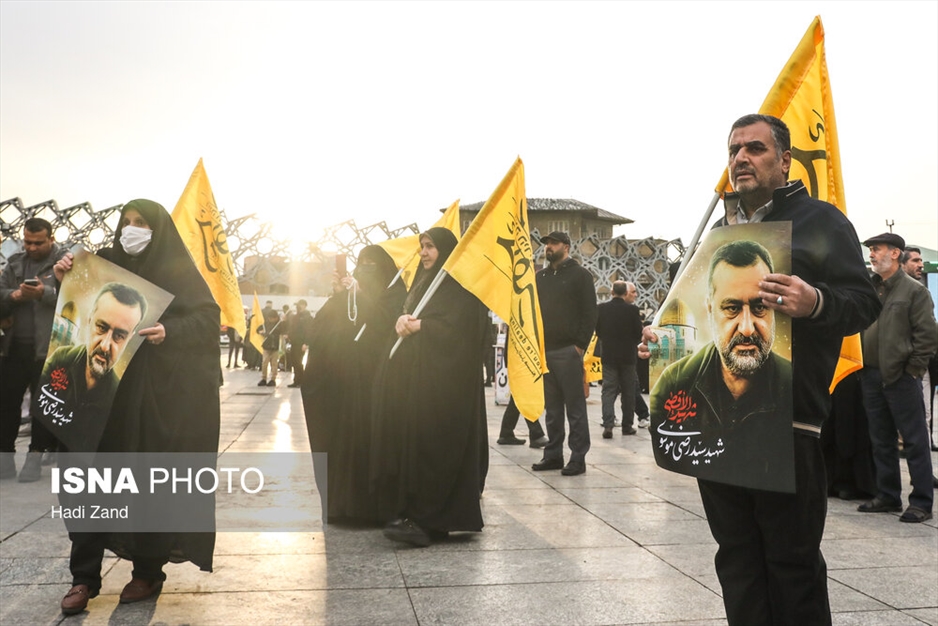 تشییع پیکر شهید سیدرضی موسوی در میدان امام حسین علیه‌السلام