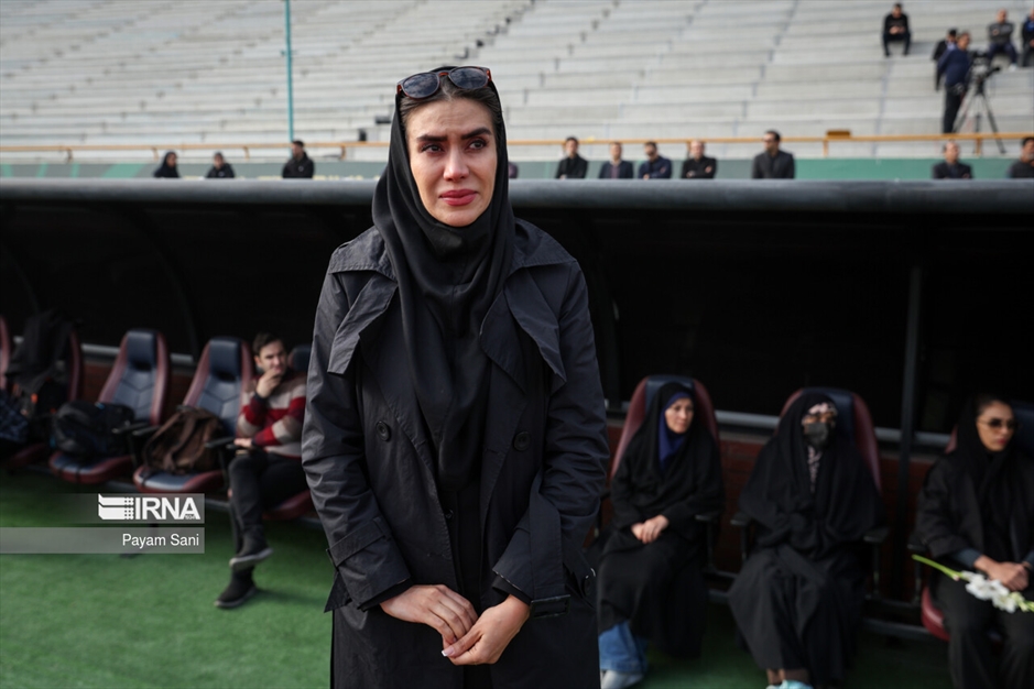 تشییع پیکر «ملیکا محمدی» در ورزشگاه آزادی