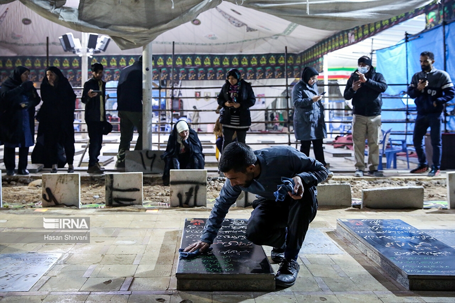 گلزار شهدای کرمان پس از خاکسپاری شهدا