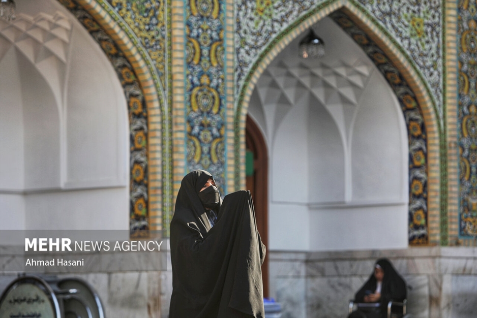 حرم مطهر رضوی در روز میلاد قمر بنی‌هاشم (ع)