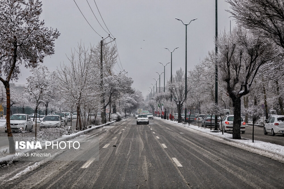 بارش شدید برف در همدان