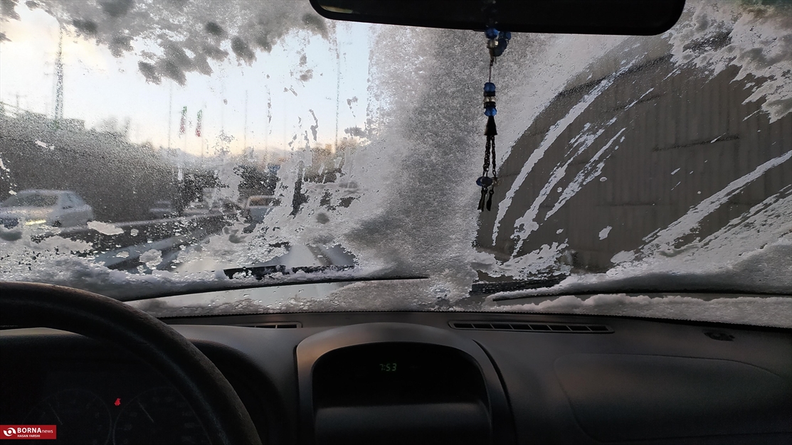 اولین برف زمستانی در همدان