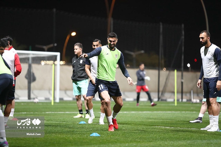 تمرین تیم ملی فوتبال پیش از دیدار با امارات