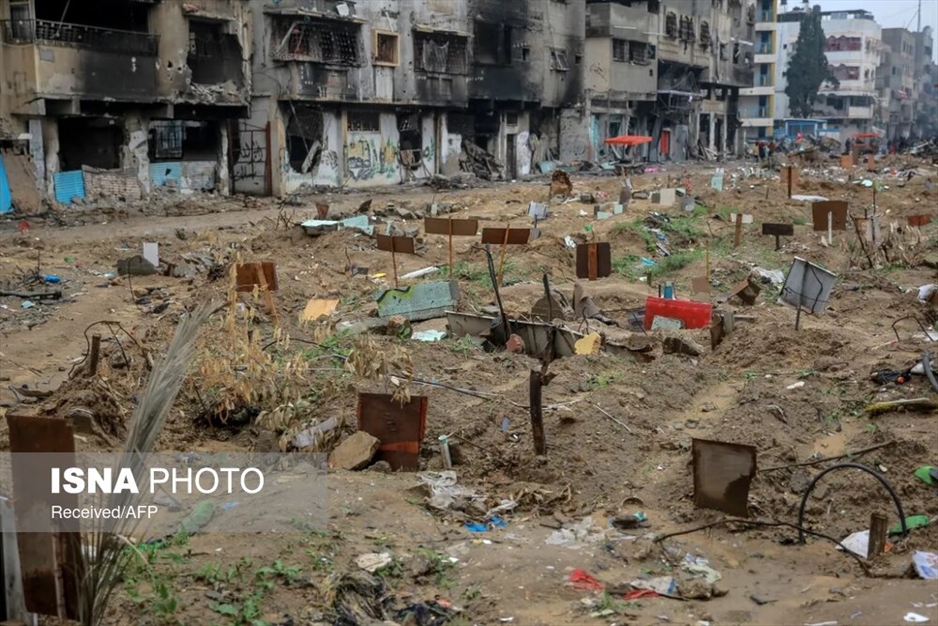 هوای سرد و بارانی غزه جنگ زده