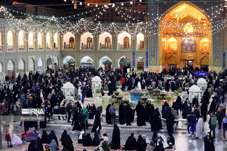 حرم رضوی در شب میلاد امام جواد علیه‌السلام
