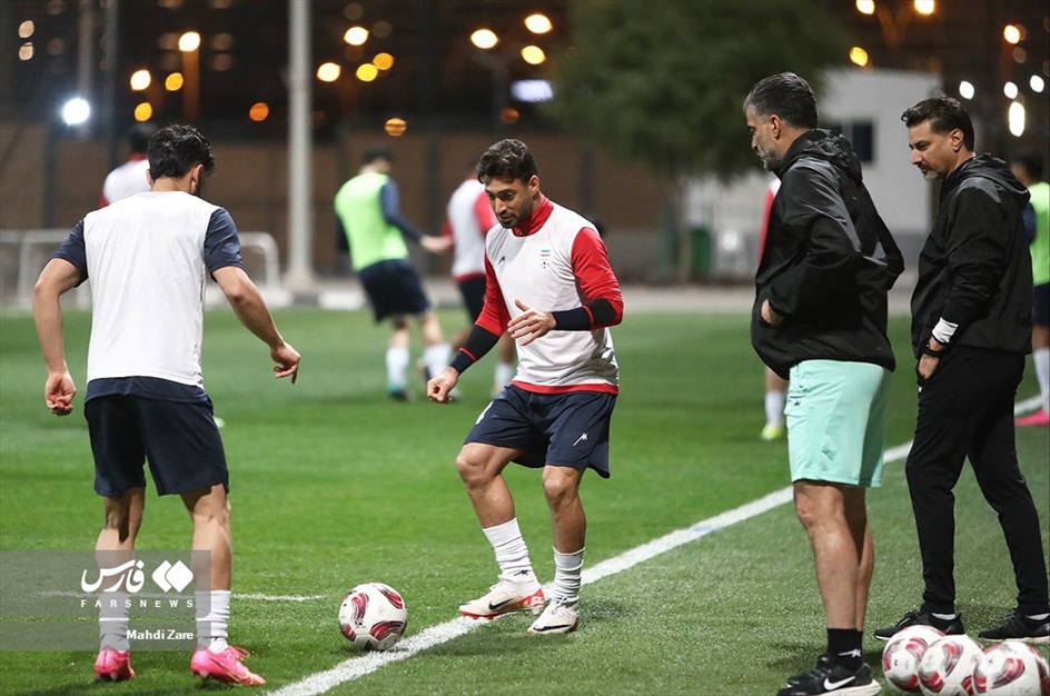 تمرین تیم ملی فوتبال پیش از دیدار با امارات