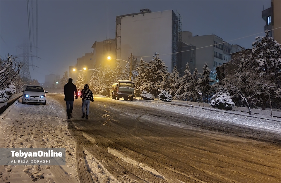 تصاویری از بارش برف جمعه در تهران 