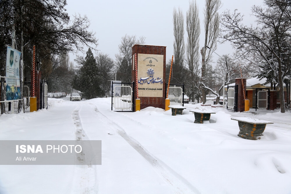 بارش سنگین برف در اردبیل