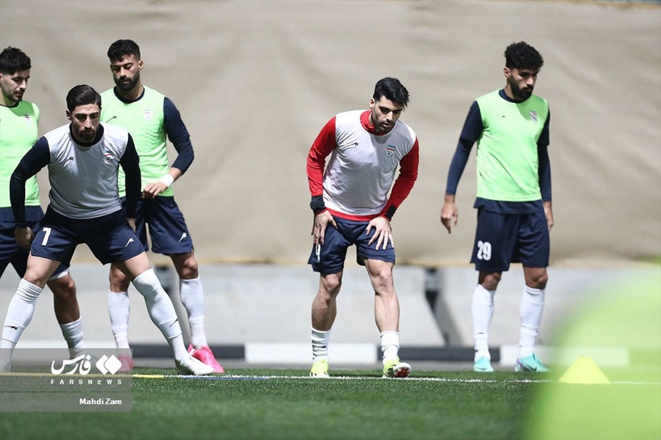 تمرین تیم ملی فوتبال پیش از دیدار با امارات